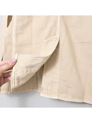 NWT Sandrine Rose Empire Canvas Jacket XS Sunflower Tan Khaki Cotton Linen Chore thumbnail 10