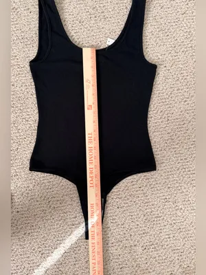Madewell NWT Black Ribbed Scoop Neck‎ Sleeveless Bodysuit Size Small thumbnail 8