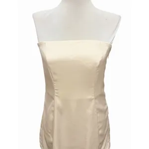 Oh Polly Ivory Satin Strapless A Line Mini‎ Dress Size 6 Cocktail Formal Bridle thumbnail 5