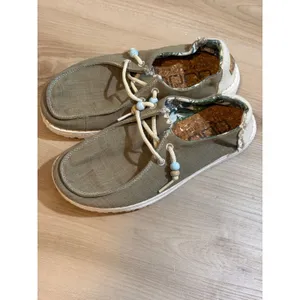 Hey Dude Wendy Natural Rosemary Shoes 6 Womens Canvas Loafers Slip On thumbnail 7