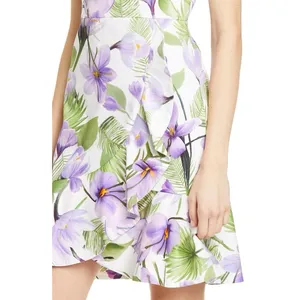 Alice‎ + Olivia Kirby Faux-Wrap Floral Flounce Dress thumbnail 4