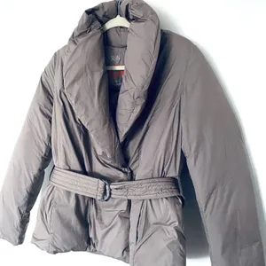 Bernardo Softy Glam Ecoplume Shawl Collar Puffer Jacket Belted Eco Friendly XS thumbnail 10