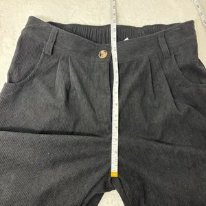 Halara High Waisted Zipper Pocket Classic Corduroy Casual Black Pants Size L‎ thumbnail 12