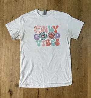 Gildan Only Good Vibes Graphic Tee thumbnail 1