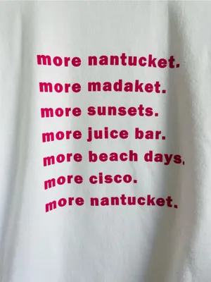 Nantucket I Am My Story Graphic Sweatshirt White Pink Heart Size L Beach Coast thumbnail 10