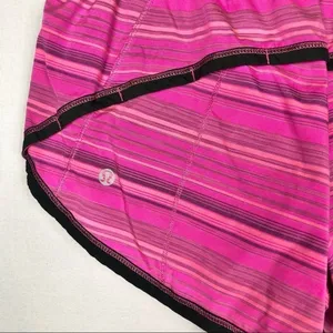 Lululemon Run: Roll Down Short in Elevation Stripe Pow Pink 3" 6‎ thumbnail 3
