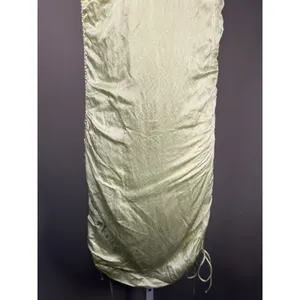 Zara Satin Ruched Slip Midi Dress Lime Green Coquette‎ Party Date Night NWT thumbnail 5