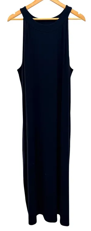 J. Jill Womens Black Sleeveless Maxi Dress Side Slits Pockets‎ 3X 2X NWT thumbnail 1