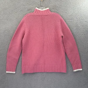 Northern Isles Turtleneck Knit Sweater Snowflake‎ Acrylic Wool Retro Women Large thumbnail 2