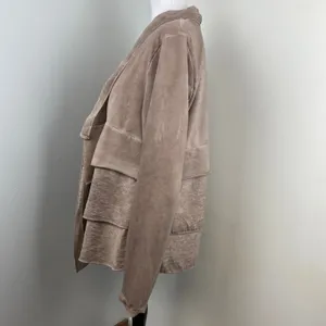 Whisper & Glow Blush Lightweight Layered Ruffled Open Cardigan Large Whimsical thumbnail 5