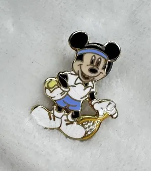 Disney Mickey Mouse Tennis Player Blue Enamel Disney Parks Trading Lapel Pin thumbnail 1