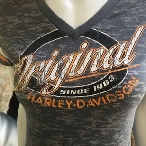 Harley Davidson Legacy Midland -Odessa Texas Gray V-Neck Short Sleeve Shirt S thumbnail 4
