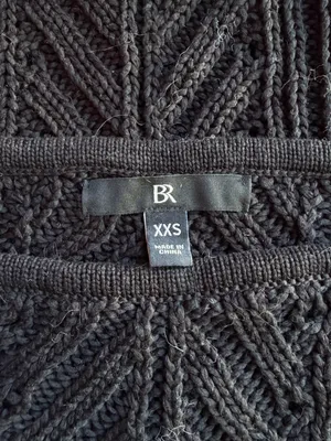 Banana Republic Black Pointelle Knit Off Shoulder Top thumbnail 5