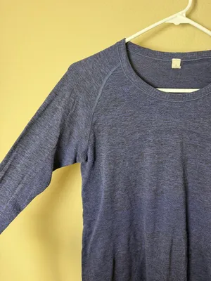 Lululemon Swiftly Tech Round Neck Navy Blue Heather Size 10 thumbnail 5