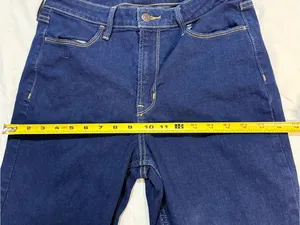 Old Navy Dark Blue High-Rise Straight Jeans thumbnail 8