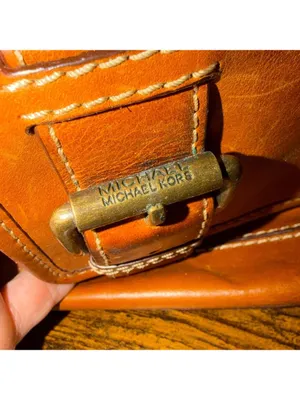 Vintage Michael Kors Leather Saddlebag Bag Purse weekend luggage vacation travel thumbnail 3