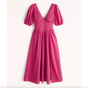 Abercrombie & Fitch Puff Sleeve Corset Midi Dress thumbnail 7