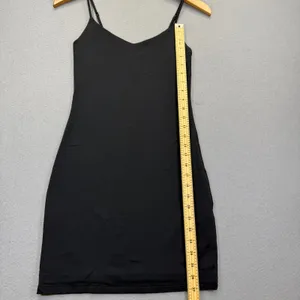 Babaton Aritzia Contour V-Neck Mini Slip Dress Black Small 97386 Sleeveless Slim thumbnail 4