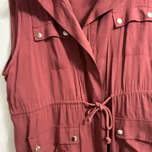 Entro Shirt Jacket Vest in Rust Red XL thumbnail 2