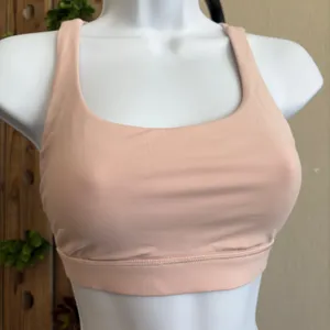 Lululemon In Alignment Straight-Strap Bra Womens Sz 2 Dusty Rose Adjustable Yoga thumbnail 1