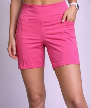 Athletic Works Biker Shorts Women S Pink Lavender Crossover Waist Bundle‎ 2 pair thumbnail 1