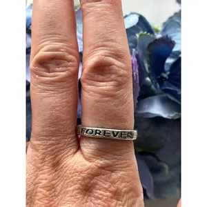 Best Friends Forever Ring Silver Tone Band Ring Size‎ 8 Friendship Jewelry thumbnail 5