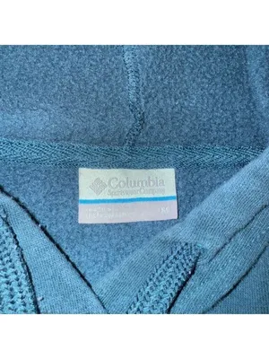 Columbia Teal Blue Green Hoodie Size Medium thumbnail 3
