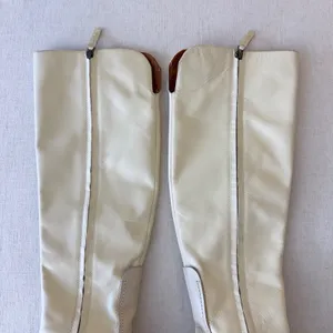 Franco Sarto Dorica Tall Boots 5.5M Cream Leather Block‎ Heel thumbnail 8