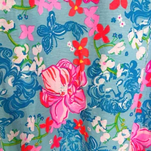 Lilly Pulitzer Alessa Cotton Dress in Surf Blue Luscious Lions Size M thumbnail 2