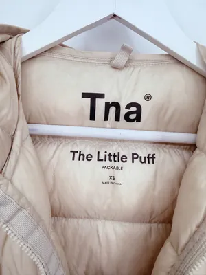 Aritzia TNA The Little Puff Packable Down Jacket Beige Size XS thumbnail 7