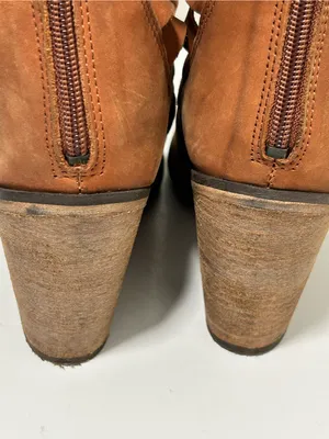 Free People Hybrid Strappy Leather Booties Terracotta Tan Size 9 - 9.5 US 40 EU thumbnail 6