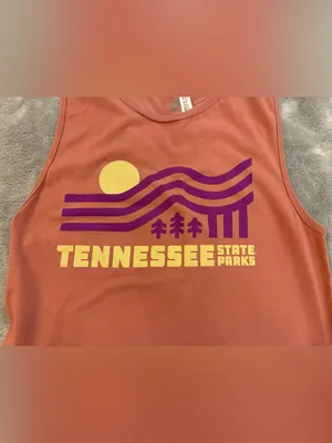 Women’s Bella Canvas Tennessee State Parks Mauve Color Graphic Tank - Size Large thumbnail 4