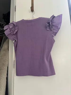 Anthropologie Ruffle Sleeved Top thumbnail 4