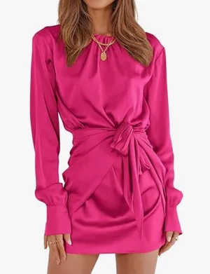 PRETTYGARDEN pink mini dress thumbnail 1