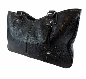 Relic Black Pebbled Shoulder Bag with‎ Flower Charm thumbnail 1