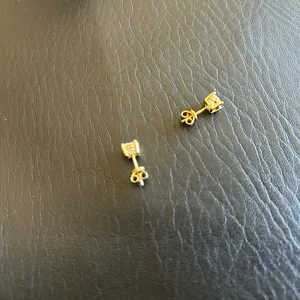 Moissanite Earrings VVS1 GRA Certified Stud Earrings Passes Tester 14k Gold Real thumbnail 5