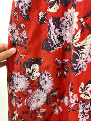 NWT Maeve by Anthropologie Red Floral Dress Size 2 thumbnail 5