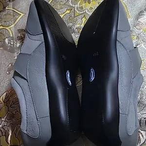 Dr Scholls Womens 10 W Slip On Leather Comfort Gray Shoes orthopedic Insoles thumbnail 3