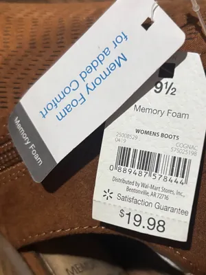 Time and Tru Tan Suede Ankle Strap Heel Boots With Memory Foam Insoles Size 9.5 thumbnail 4