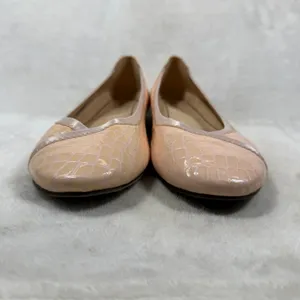 Vionic Caroll Peach Croc Patent Leather Ballet Flats Orthotic Shoes Womens 7 thumbnail 2