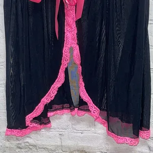 Sexy Lingerie Black w/ Pink lace Size Small thumbnail 3