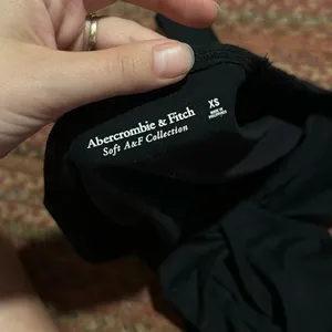Abercrombie & Fitch Black Soft Af Long Sleeve Cut Out Bodysuit Thong Fit thumbnail 2