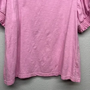 Jane & Delancey Womens Pink Top 2X 100% Cotton Stretch Smocked Minimalist Casual thumbnail 8