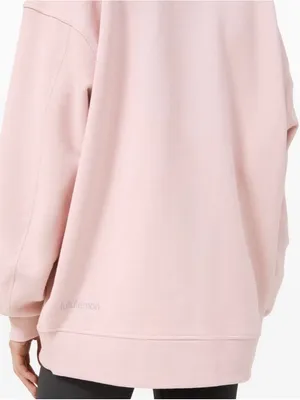 Lululemon Perfectly Oversized Crewneck Porcelain Pink Loungewear activewear XL thumbnail 2