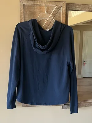 Comfy French Terry Navy Blue Pullover Size M thumbnail 4