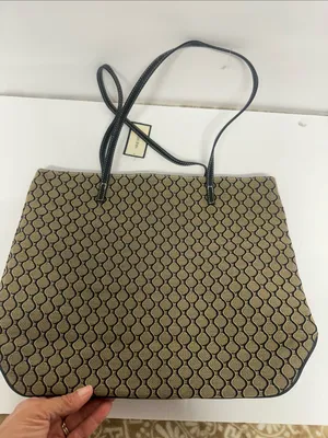 Nine West Tan and Black Geometric Tote thumbnail 2