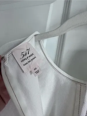 CINQ A SEPT‎ White Denim Josie Mini Dress | New 00 thumbnail 8