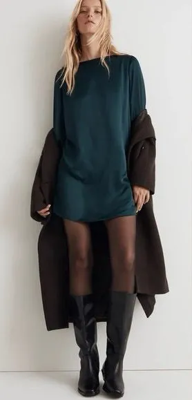 MADEWELL Satin‎ Shift Mini Dress thumbnail 1