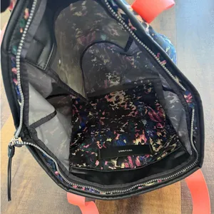 Lululemon Floral Print Tote Bag Pink Straps Gym Travel Beach Bag thumbnail 8