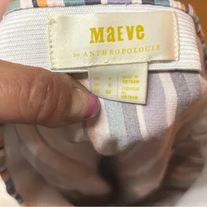 Anthropologie Maeve Freya Silky Coastal Office Resort Vacation Midi Skirt 0 thumbnail 5